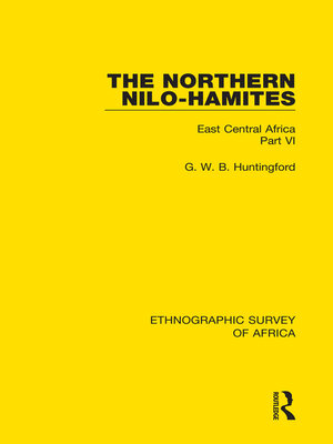 cover image of The Northern Nilo-Hamites
